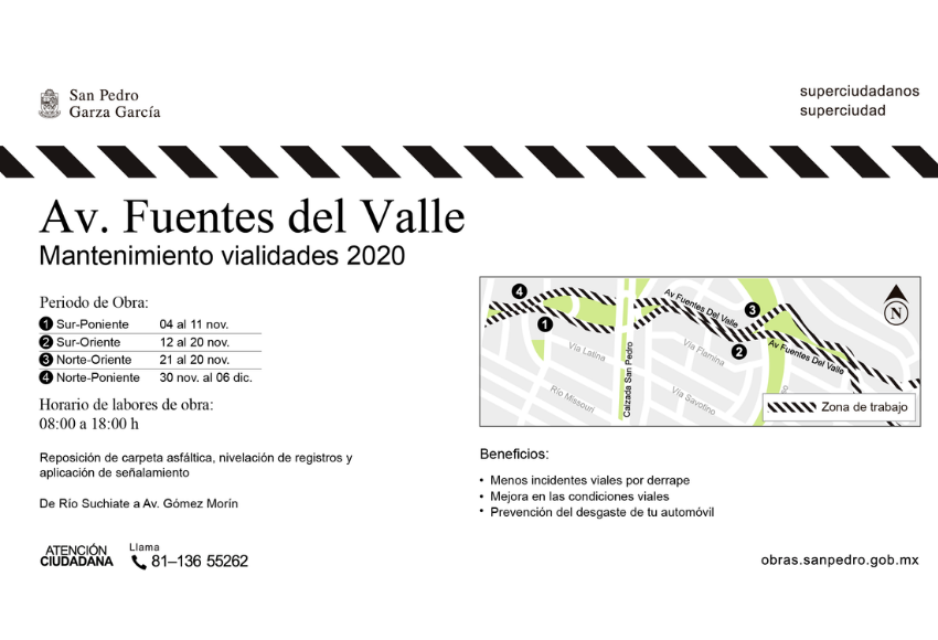 Inician rehabilitación de calle Fuentes del Valle