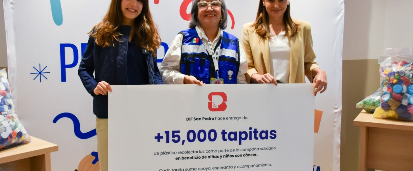 Dona San Pedro 15 mil tapitas para tratamientos oncológicos de niñas y niños