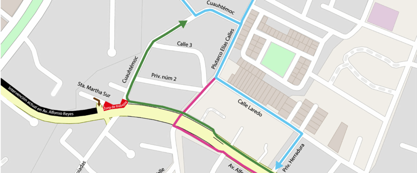 Anuncia San Pedro cierre de la calle Cuauhtémoc desde y hacia Alfonso Reyes