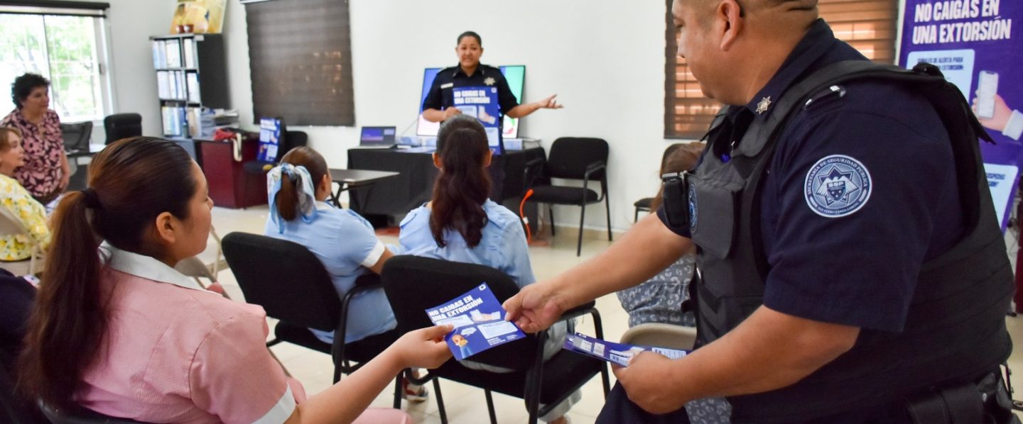 Fortalece Policía de San Pedro prevención de casos de extorsión